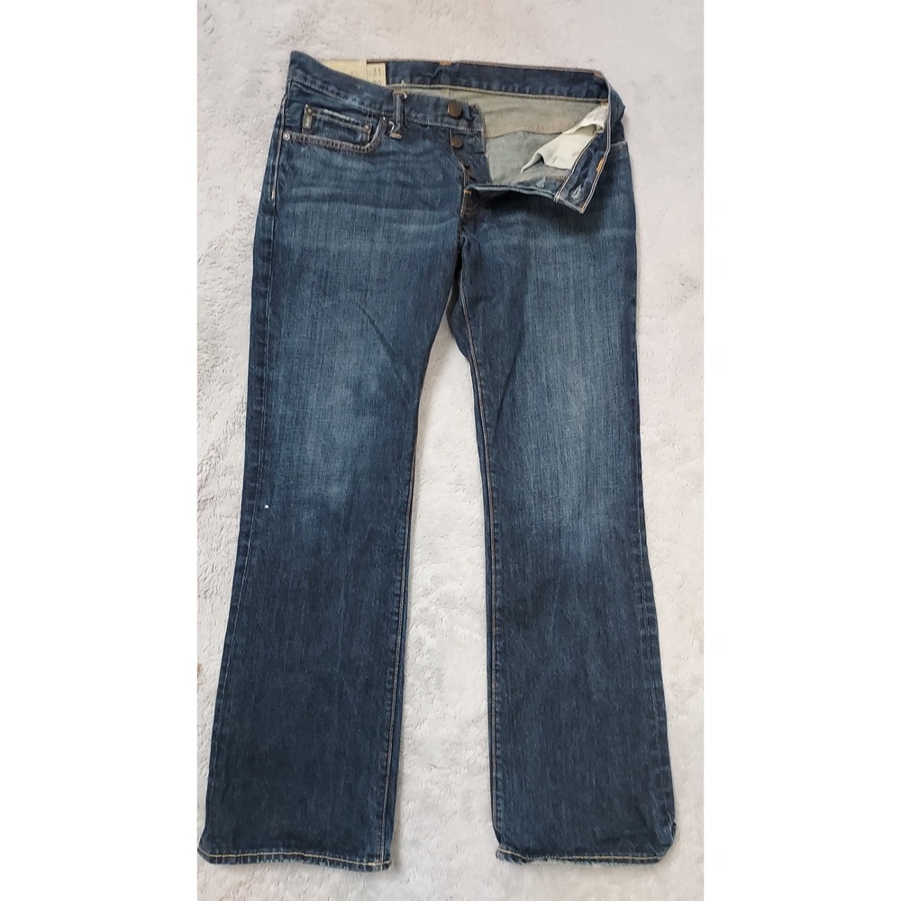 Abercrombie & Fitch Jeans Men 31x30 The A&F Slim Boot Button Fly Blue Button Fly